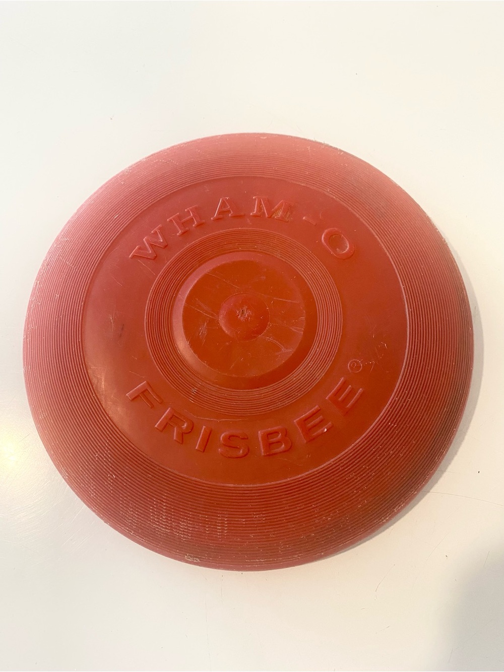Vintage 1966 Wham-O Frisbee Red 9” Flying Disc Original USA Toy